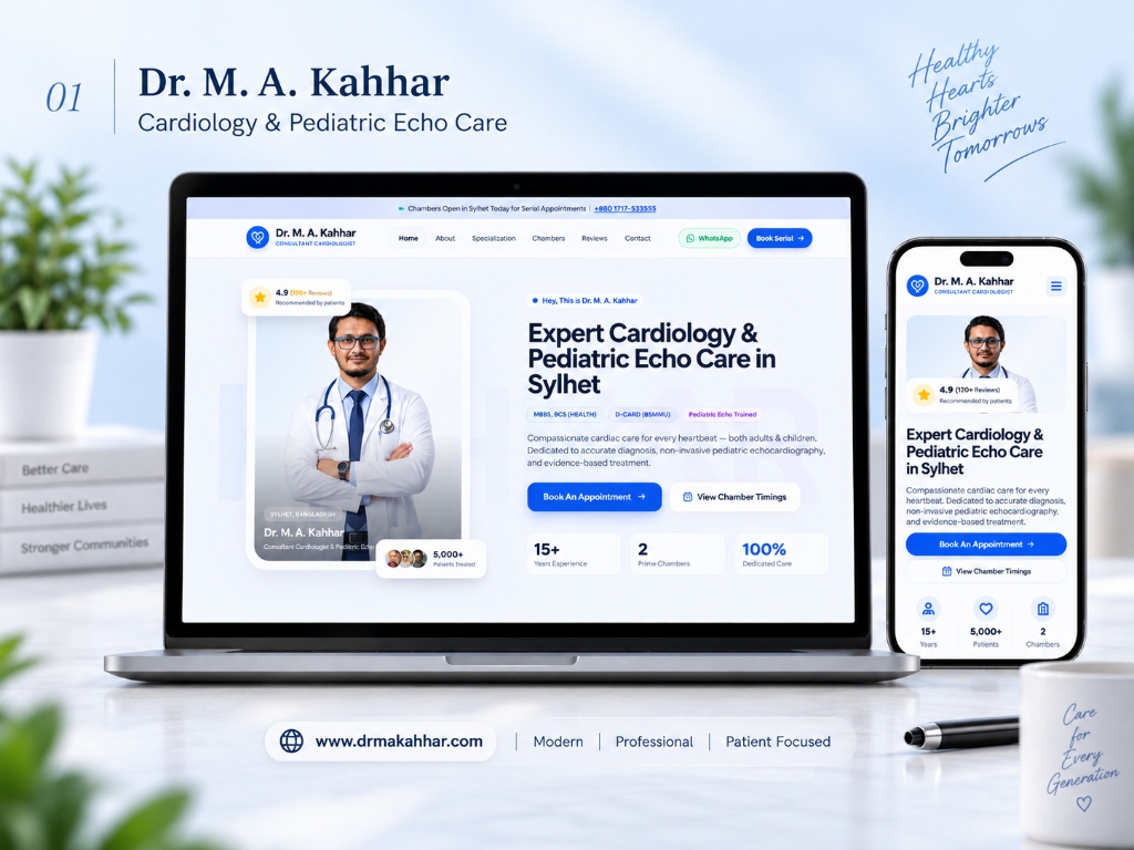 Dr. M. A. Kahhar Website Mockup