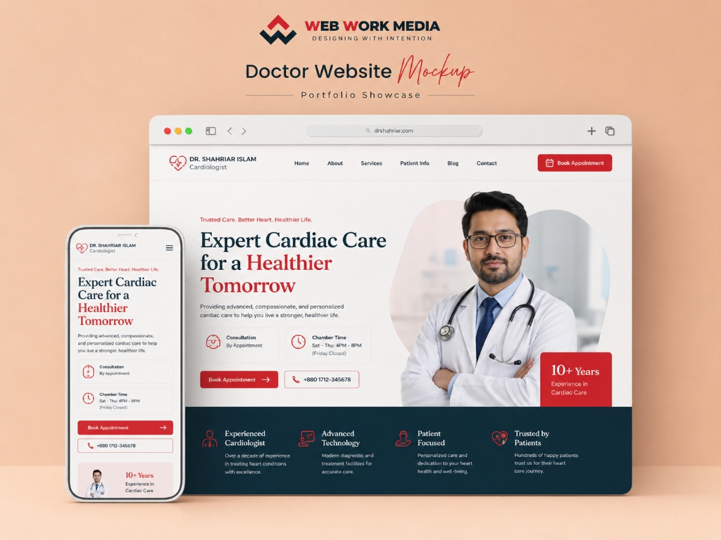 Dr. Shahriar Islam Website Mockup
